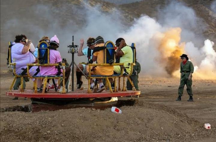 Dave England, Johnny Knoxville, Steve-O, Sean McInerney, Davon Wilson, Eric Manaka, and Zach Holmes in Jackass Forever (2022)