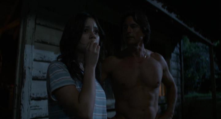 Martin Henderson, Jenna Ortega, and Mia Goth in X (2022)