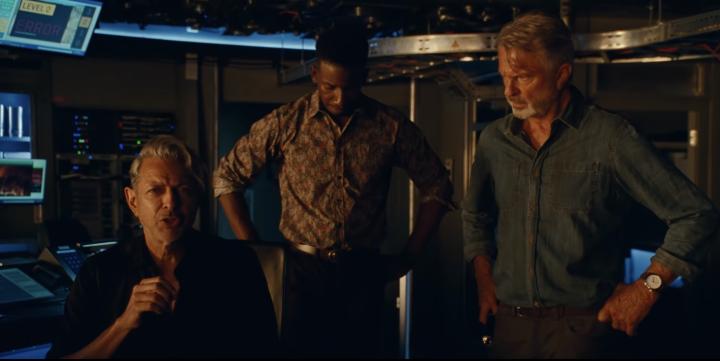 Jeff Goldblum, Sam Neill, and Mamoudou Athie in Jurassic World: Dominion (2022)